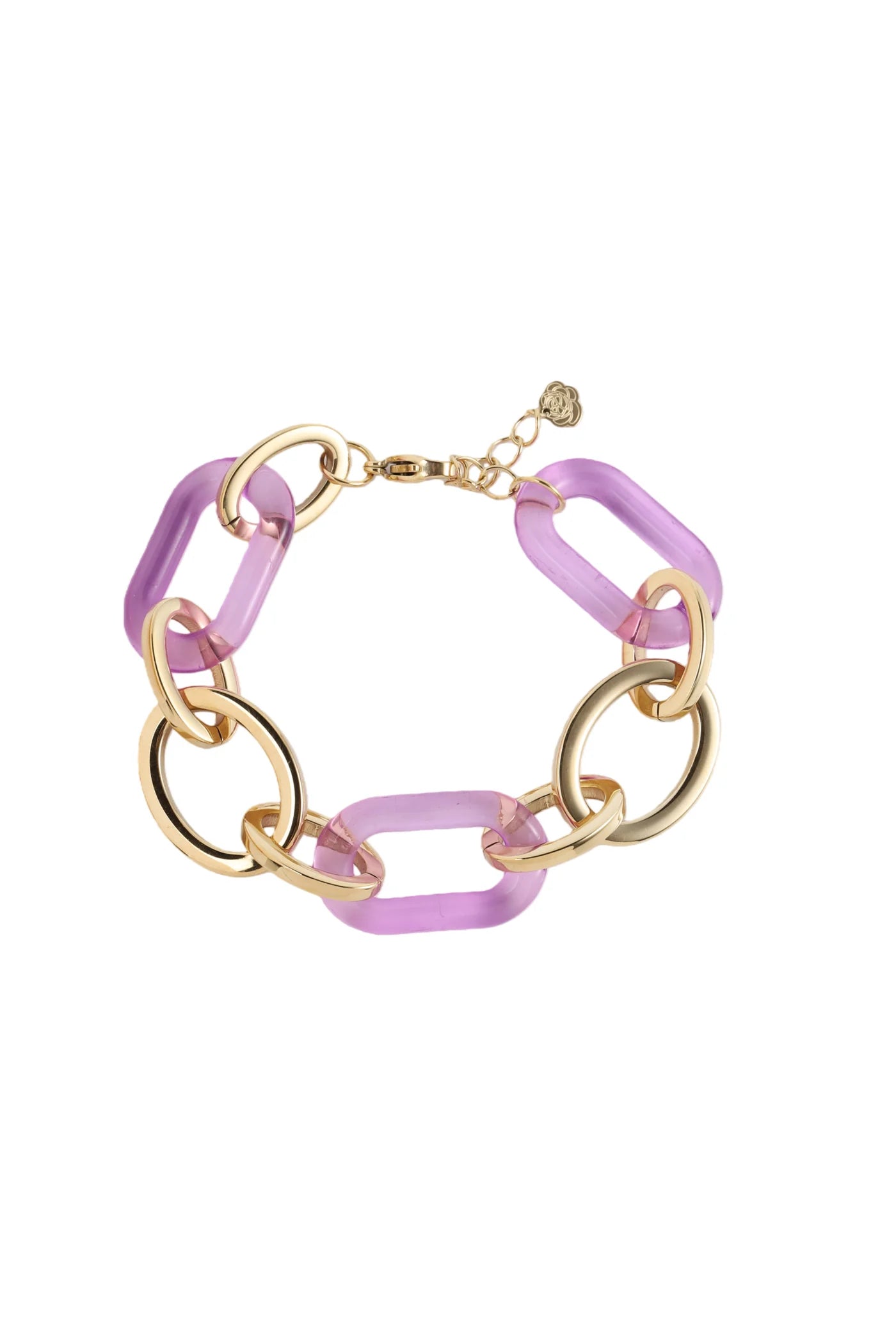 Schakel armband paars - Rose & Camellia
