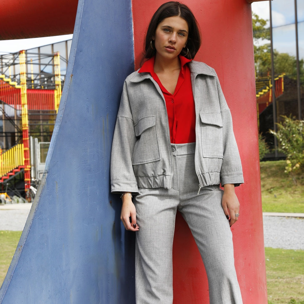 Bomber light grey Amélie & Amélie