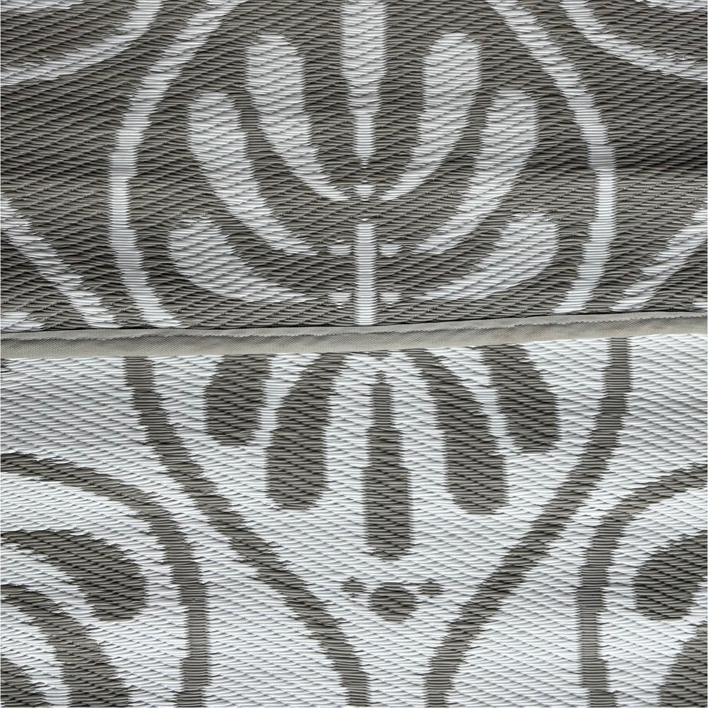 Buitenkleed 180-270 cm , zilver / wit