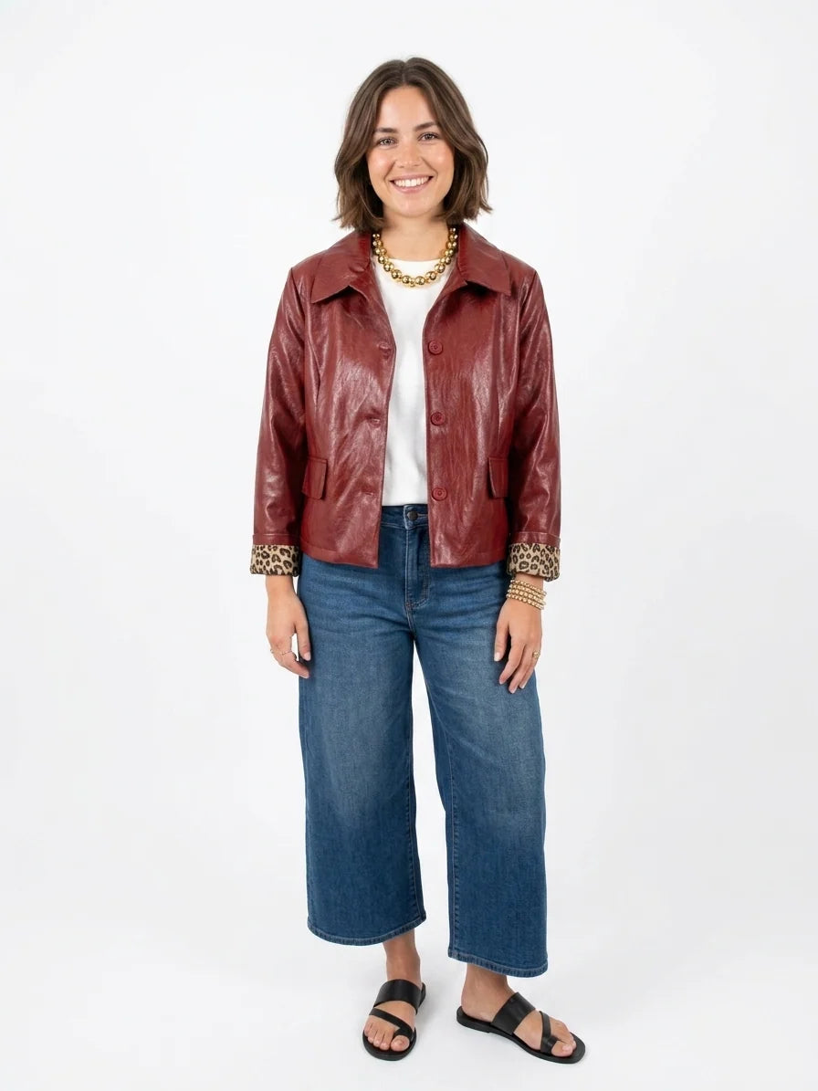Jacket Lea wijnrood