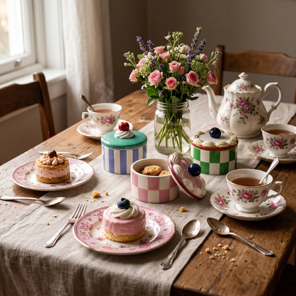 Opbergpot tartelette slagroom - roze