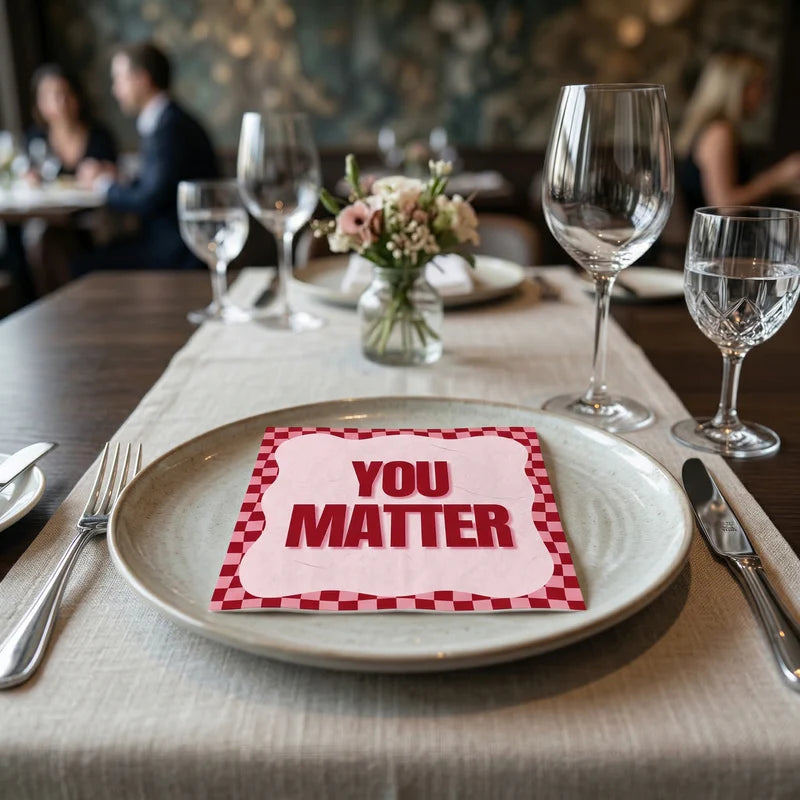 Papieren servetten - 33x33 cm - 3 laags - You matter