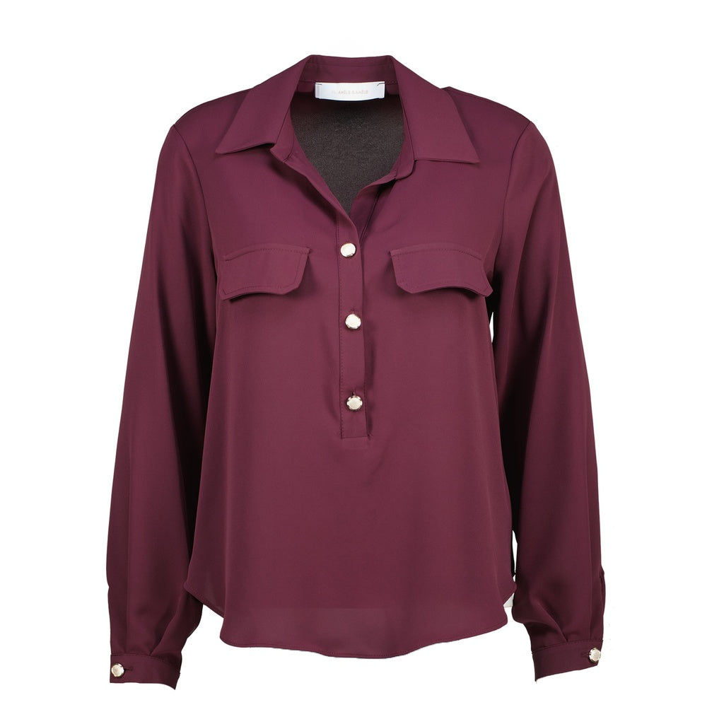 Blouse Lubbock aubergine - Amélie & Amélie