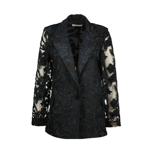 Blazer bloem zwart Amélie & Amélie