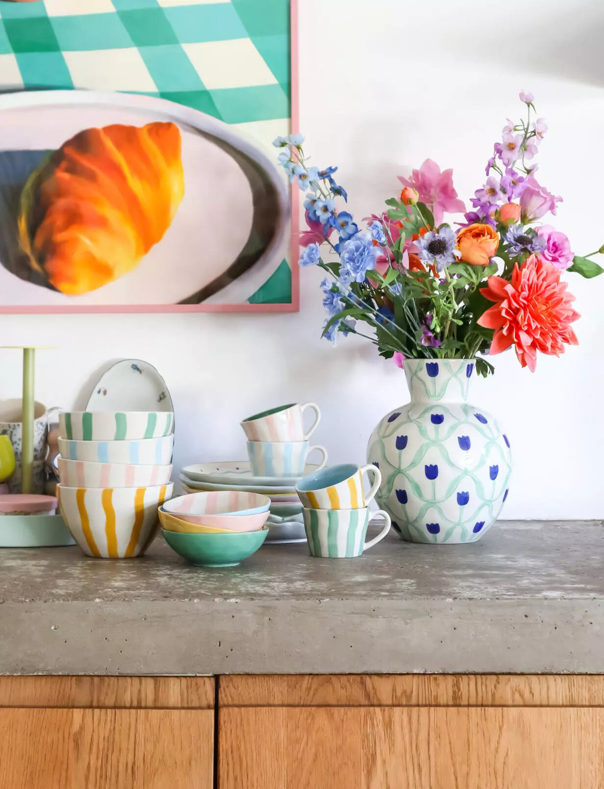 Vaas blue tulips - And Nook