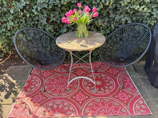 Buitenkleed 120-180 cm, roze/ goud