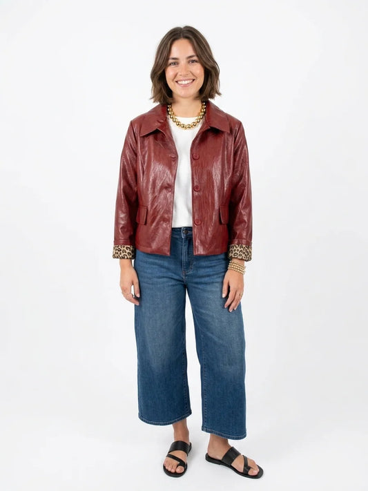 Jacket Lea wijnrood