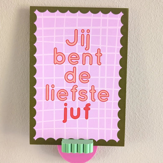 Kaart jij bent de liefste juf - Joeff